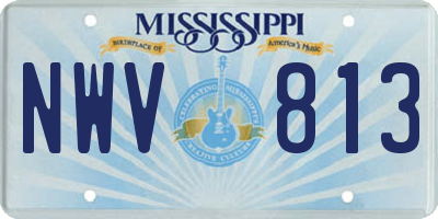 MS license plate NWV813