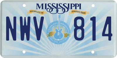 MS license plate NWV814