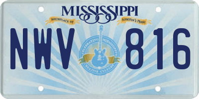 MS license plate NWV816
