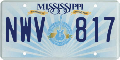 MS license plate NWV817