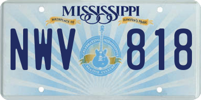 MS license plate NWV818
