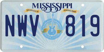 MS license plate NWV819