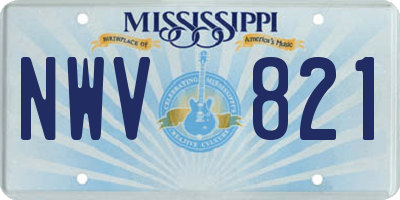 MS license plate NWV821