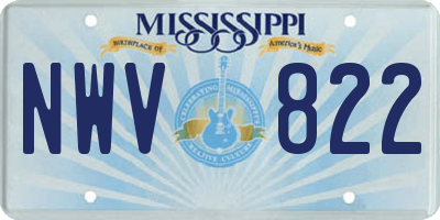 MS license plate NWV822