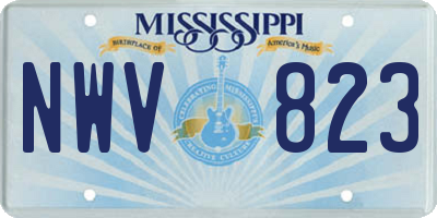 MS license plate NWV823