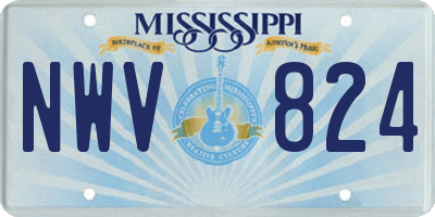 MS license plate NWV824