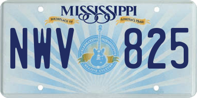 MS license plate NWV825