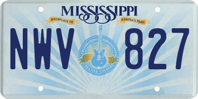 MS license plate NWV827