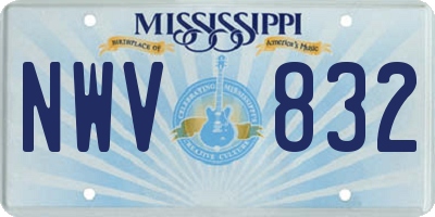 MS license plate NWV832