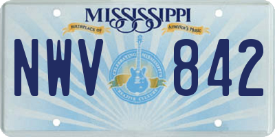 MS license plate NWV842