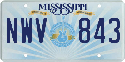 MS license plate NWV843