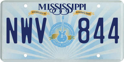 MS license plate NWV844