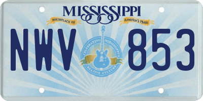 MS license plate NWV853