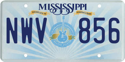 MS license plate NWV856
