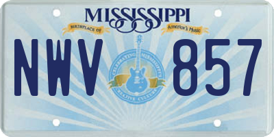 MS license plate NWV857