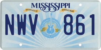 MS license plate NWV861