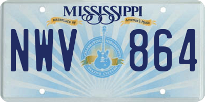 MS license plate NWV864