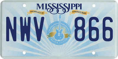 MS license plate NWV866