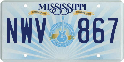 MS license plate NWV867