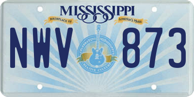 MS license plate NWV873