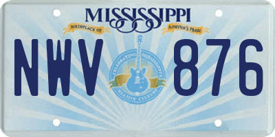 MS license plate NWV876