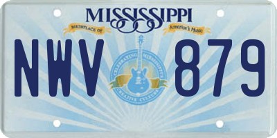 MS license plate NWV879