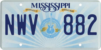 MS license plate NWV882