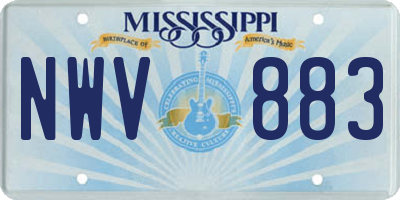MS license plate NWV883