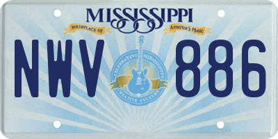MS license plate NWV886