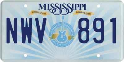 MS license plate NWV891