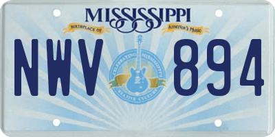 MS license plate NWV894