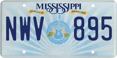 MS license plate NWV895