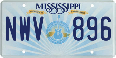 MS license plate NWV896