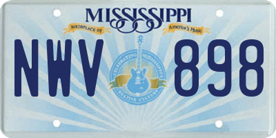 MS license plate NWV898