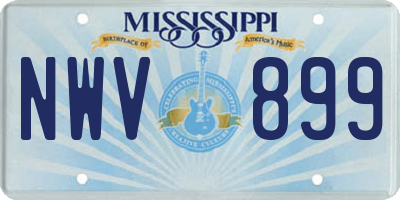 MS license plate NWV899