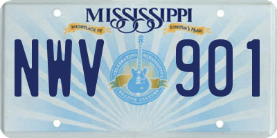 MS license plate NWV901