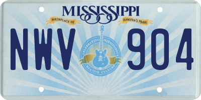 MS license plate NWV904