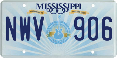 MS license plate NWV906