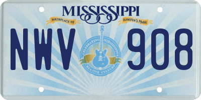 MS license plate NWV908