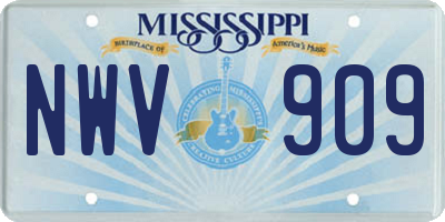 MS license plate NWV909