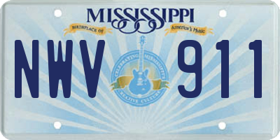 MS license plate NWV911