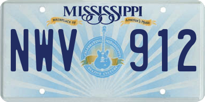 MS license plate NWV912