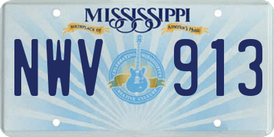 MS license plate NWV913