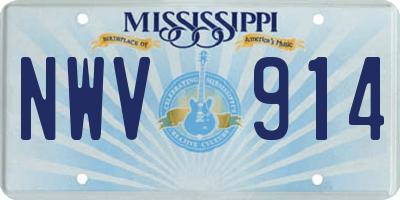 MS license plate NWV914