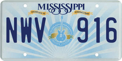 MS license plate NWV916