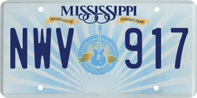 MS license plate NWV917