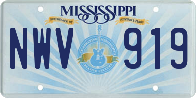 MS license plate NWV919