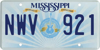 MS license plate NWV921