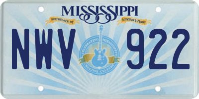 MS license plate NWV922