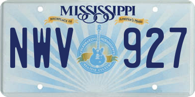 MS license plate NWV927